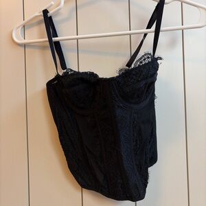 Elegant Black Lace Bustier